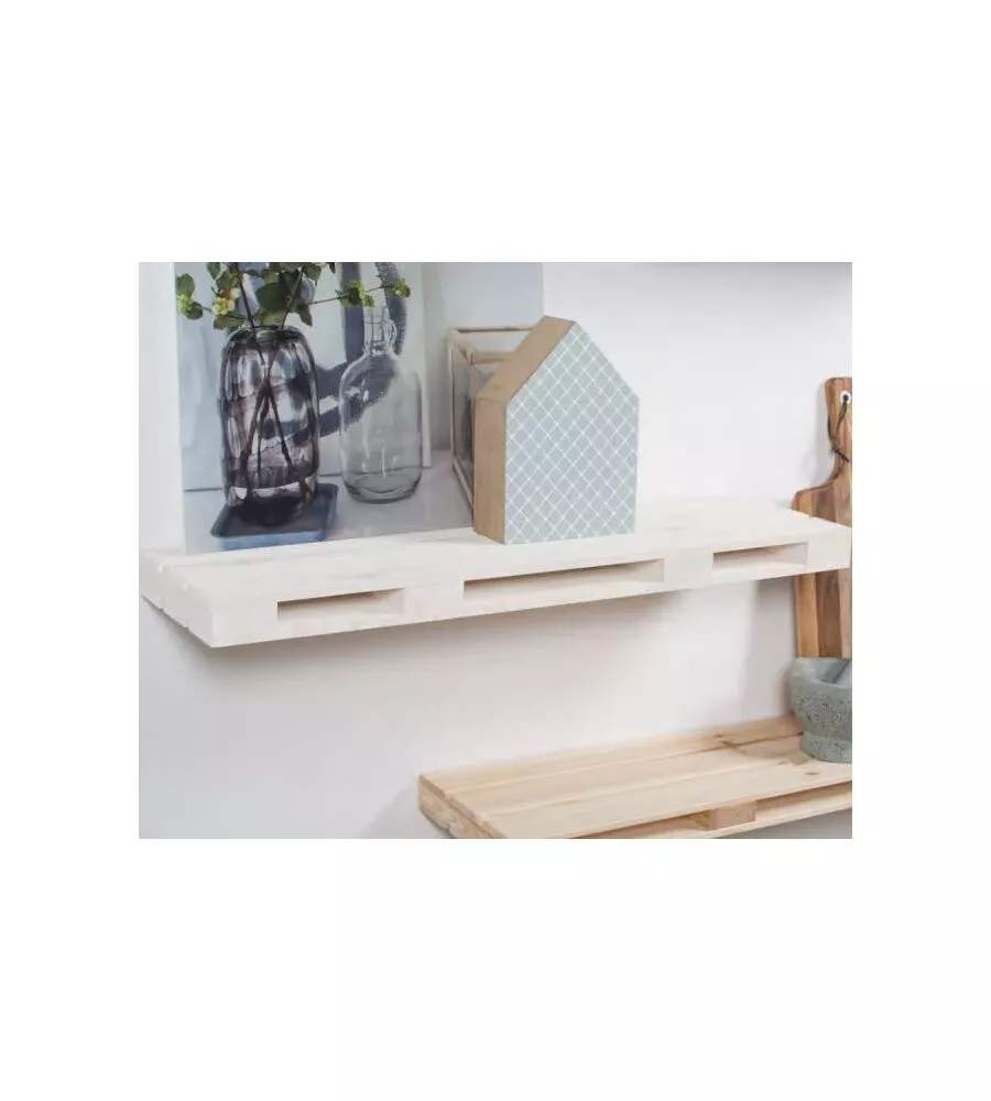 MENSOLA PALLET BIANCA, 60X23,5X3,8 CM